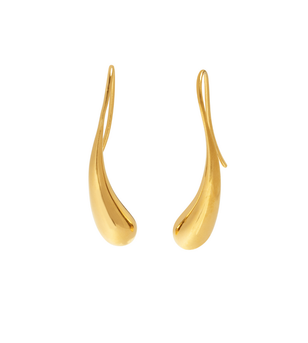 Golden drop earrings